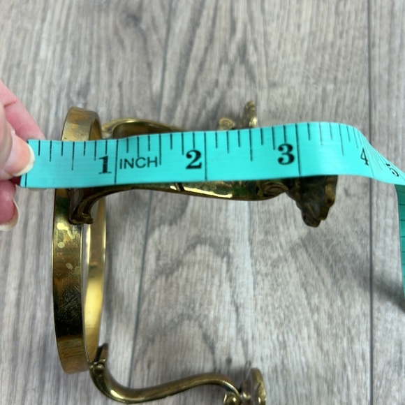 Vintage brass stand with glass pointed bowl - Picture 5 of 6